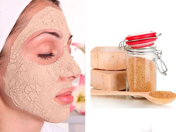 Yeast mask for smoothing out wrinkles