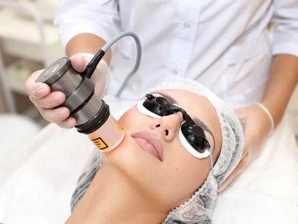 skin rejuvenation with a cosmetic equipment